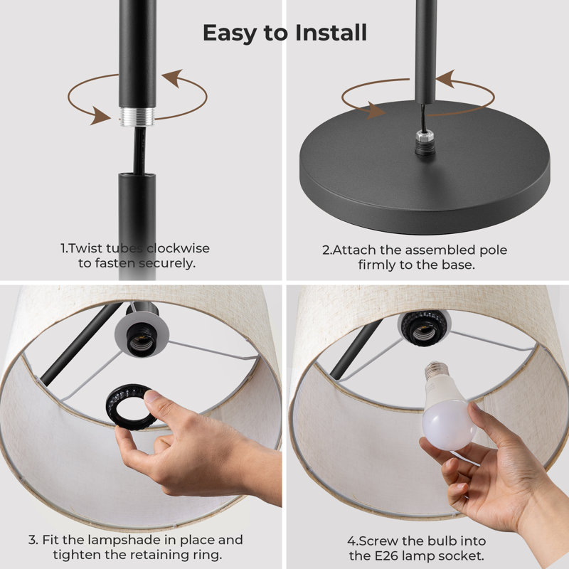 Wade Logan® Banty 63.8'' Arched/Arc Floor Lamp & Reviews | Wayfair